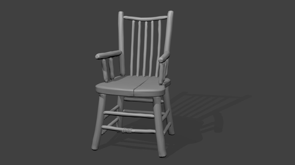 Wooden chair preview image 1